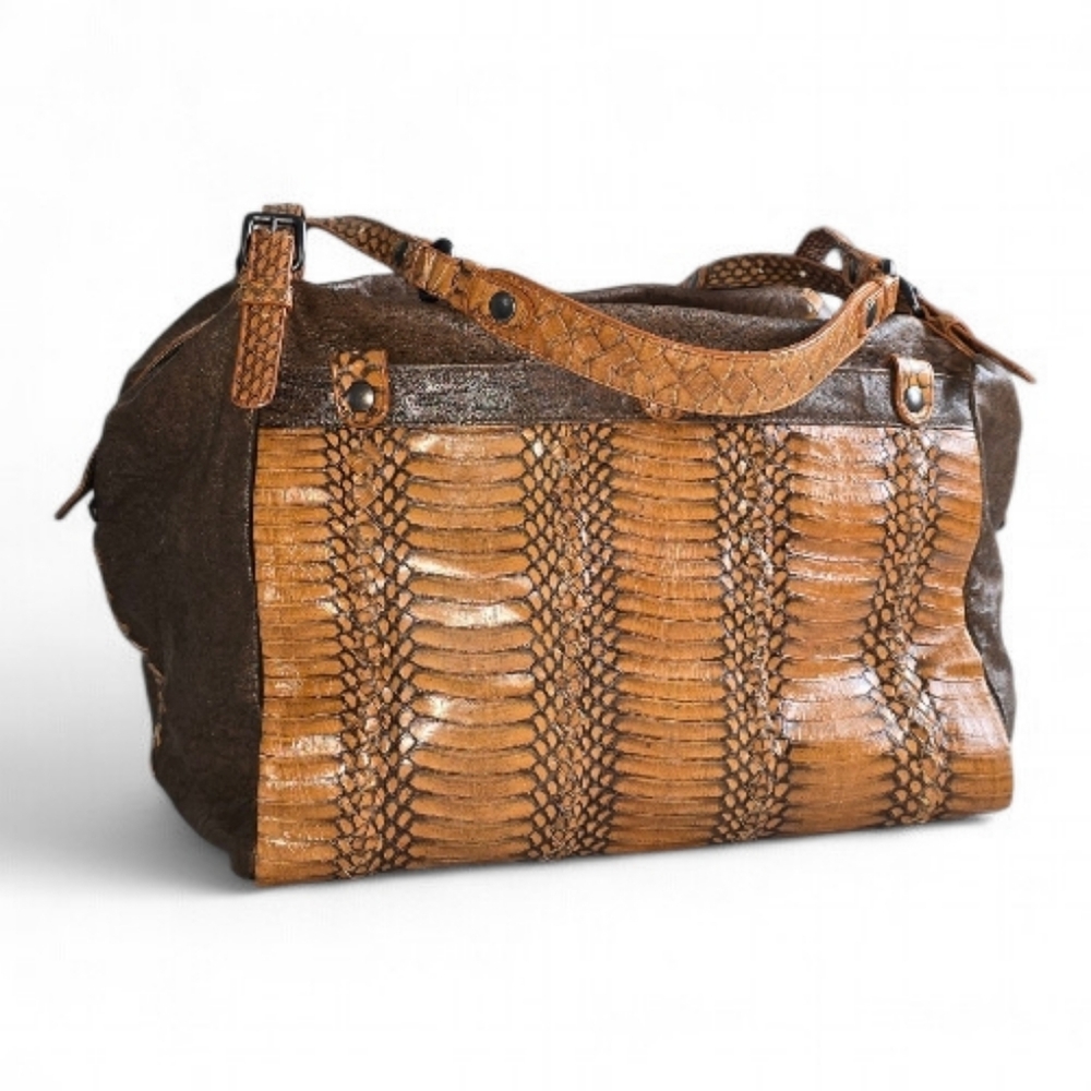 Bottega Veneta Resina Lambskin And Snakeskin Cobra Bag